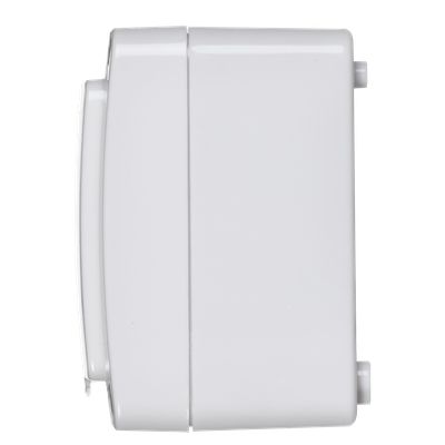 Розетка 1-местная для открытой установки РСб20-3-ГПБб с заземляющим контактом IP54 ГЕРМЕС PLUS (цвет крышки:белый) IEK