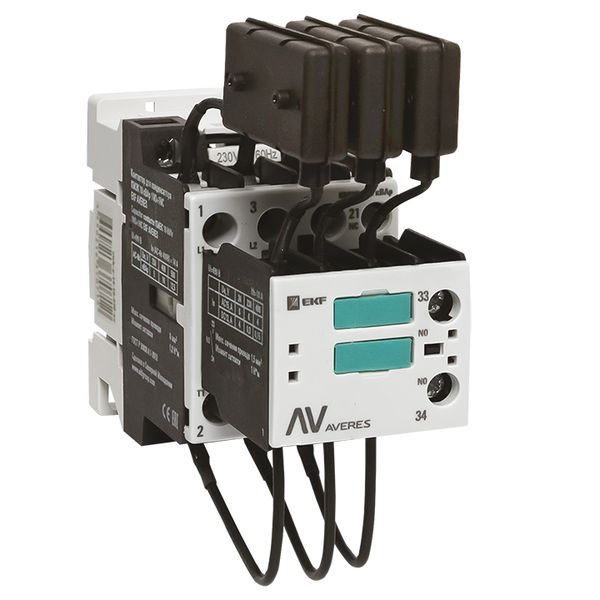 Контактор для конденсатора КМЭК 10 кВАр 230В 1NО+1NC EKF AVERES