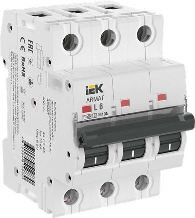 ARMAT Автоматический выключатель M10N 3P L 6А IEK