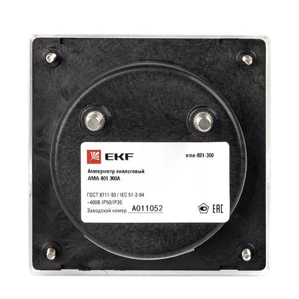 Амперметр AMA-801 аналоговый на панель (80x80) круглый вырез 300А трансф. подкл. EKF