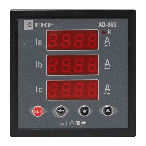 Амперметр AD-963 цифровой на панель (96x96) трехфазный EKF PROxima