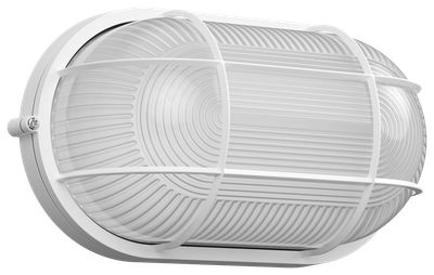 Светильник НПП1202 овал с решеткой 100Вт IP54 белый IEK