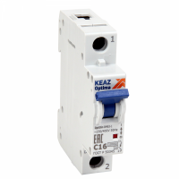 Выключатель автоматический модульный OptiDin BM63-1D8-10-УХЛ3 в комплекте 2 заглушки