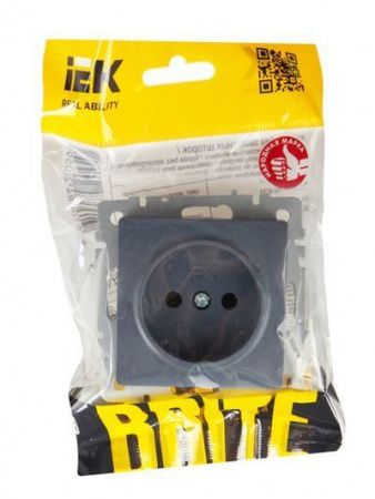 BRITE Розетка 1-местная без заземления без защитных шторок 10А РС10-1-0-БрМ маренго IEK
