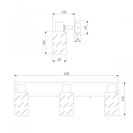 Спот Eurosvet Fente 20090/3 белый/хром