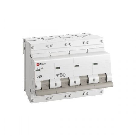 Автоматический выключатель ВА 47-100 4P 25А (D) 10kA PROXIMA EKF