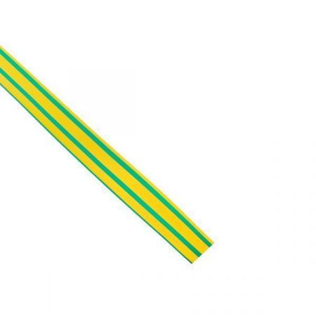 Термоусаживаемая трубка ТУТ нг 12/6 жел-зел рулон EKF PROxima