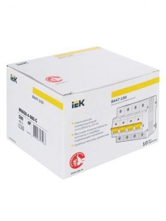 KARAT Автоматический выключатель ВА47-150 4P C 80А 15кА IEK