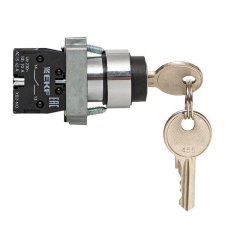 Переключатель BG21 2P с замком не возвратный NO EKF PROxima