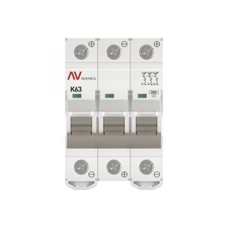Выключатель автоматический AV-10 DC 3P 63A (K) 10kA EKF AVERES