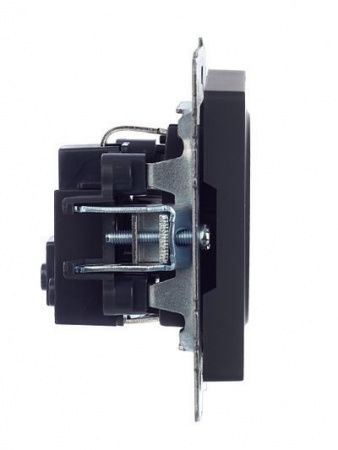 BRITE Розетка 1-местная с заземлением без защитных шторок 16А РС11-1-0-БрГ графит IEK