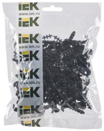 Дюбель-хомут Т-образный 4-12мм нейлон черный (100шт/упак) IEK