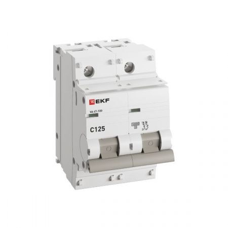 Автоматический выключатель ВА 47-100 2P 125А (C) 10kA PROXIMA EKF