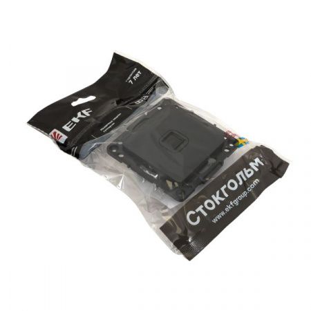 Стокгольм Механизм Розетки RJ-45 1-местной черный EKF PROxima