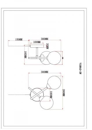 Бра Moderli Molecule V10843-2W