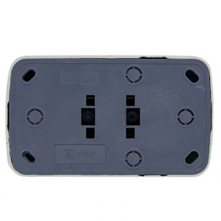 Минск Розетка 2-местная ОП 10А без заземления белая EKF Basic