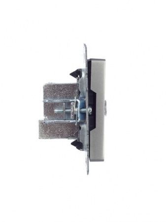 BRITE Розетка TV проходная РТВ10-0-БрС сталь IEK