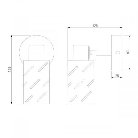 Спот Eurosvet Fente 20090/1 черный/хром