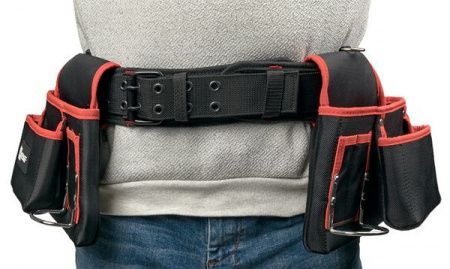 Сумка-пояс двухсекционная усиленная с двухшпеньковым ремнем С-12 EKF Professional