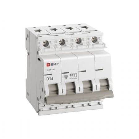 Автоматический выключатель ВА 47-63N 4P 16А (D) 4,5 кА PROXIMA EKF