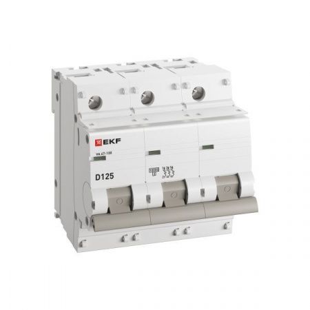 Автоматический выключатель ВА 47-100 2P 125А (D) 10kA PROXIMA EKF