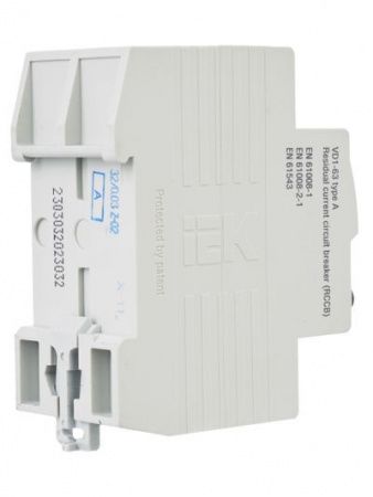 Выключатель дифференциальный (УЗО) ВД1-63 2Р 32А 30мА тип А IEK