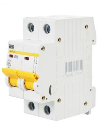 KARAT Автоматический выключатель ВА47-29 2P D 16А 4,5кА IEK