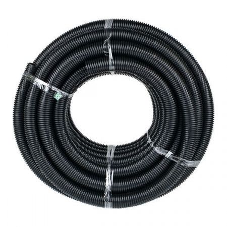 Труба гофр. ПНД с протяжкой d40 мм (25 м) черная EKF-Plast