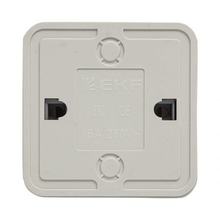 Рим Выключатель 2-клавишный 10А белый EKF