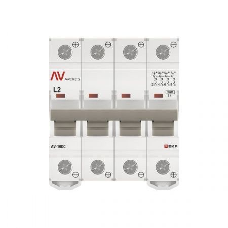 Выключатель автоматический AV-10 DC 4P 2A (L) 10kA EKF AVERES