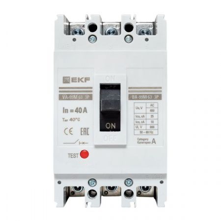Выключатель автоматический ВА-99М 63/40А 3P 25кА EKF