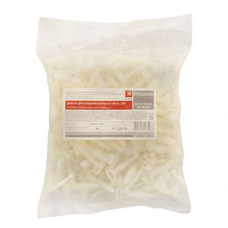 Дюбель для бандажа (6x35) белый (100шт.) EKF PROxima