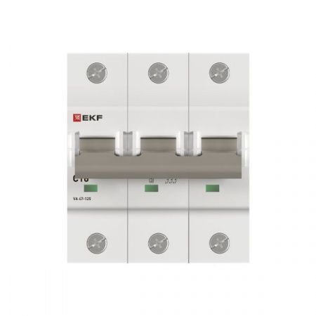 Автоматический выключатель ВА 47-125 3P 16А (C) 15кА PROXIMA EKF