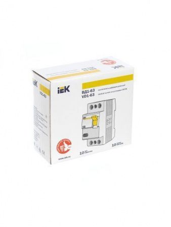 Выключатель дифференциальный (УЗО) ВД1-63 2Р 40А 30мА IEK