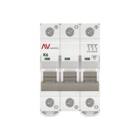Выключатель автоматический AV-6 DC 3P 6A (K) 6kA EKF AVERES