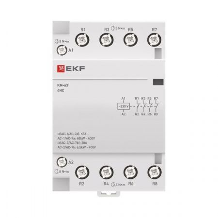 Контактор модульный КМ 63А 4NC 230В АС (3 мод.) PROXIMA EKF