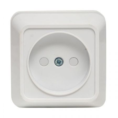Розетка 1-мест. 10А б/з бел. с защ. штор. Рим EKF PROxima