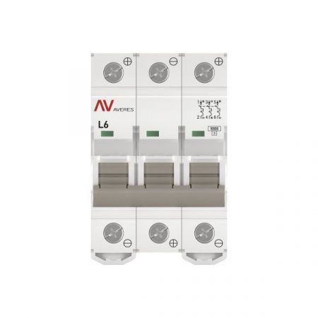 Выключатель автоматический AV-10 DC 3P 6A (L) 10kA EKF AVERES