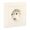 Валенсия розетка 1-местная с/з 16А кремовая с защ. штор. EKF PROxima