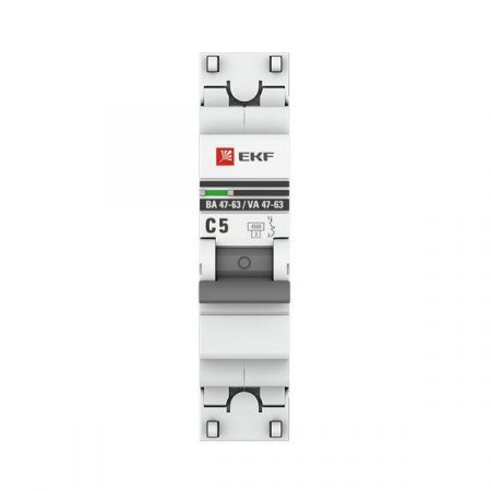 Выкл.автом.  1П   5А  хар-ка C  4,5кА  EKF  ВА47-63  PROxima