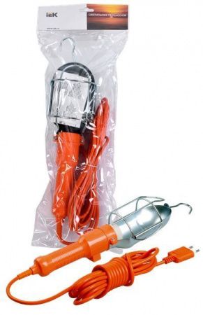 Светильник переносной УП-1Р плоская вилка (с выключателем) 2Р/5м 2х0,75 IEK