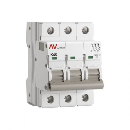 Выключатель автоматический AV-6 3P 40A (K) 6kA EKF AVERES