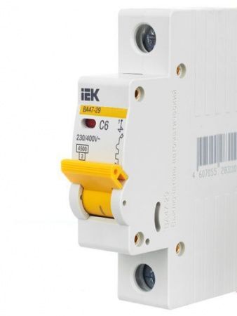 KARAT Автоматический выключатель ВА47-29 1P C 6А 4,5кА IEK