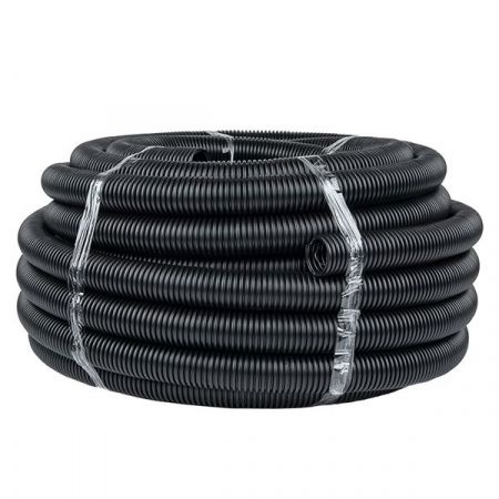 Труба гофр. ПНД с протяжкой d40 мм (25 м) черная EKF-Plast