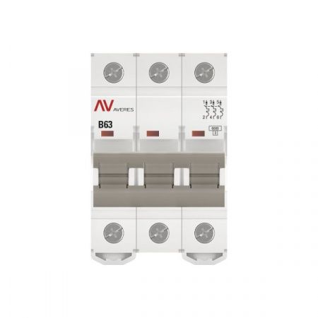 Выключатель автоматический AV-6 3P 63A (B) 6kA EKF AVERES