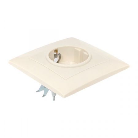 Валенсия розетка 1-местная с/з 16А кремовая с защ. штор. EKF PROxima