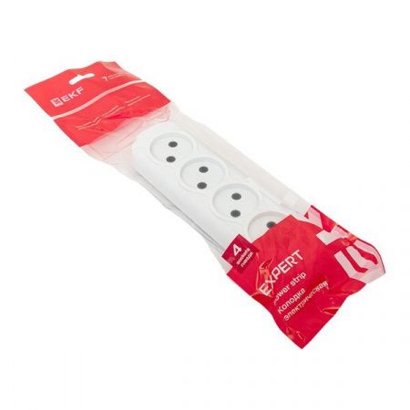 Колодка 4 гн. 10А 2,2кВт б/з Эксперт EKF PROxima